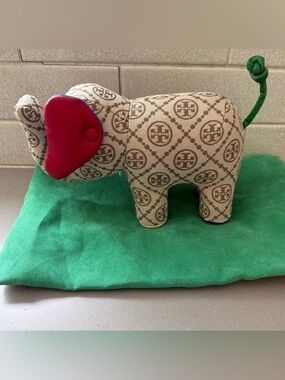 Tory Burch Monogram Elephant Figurine